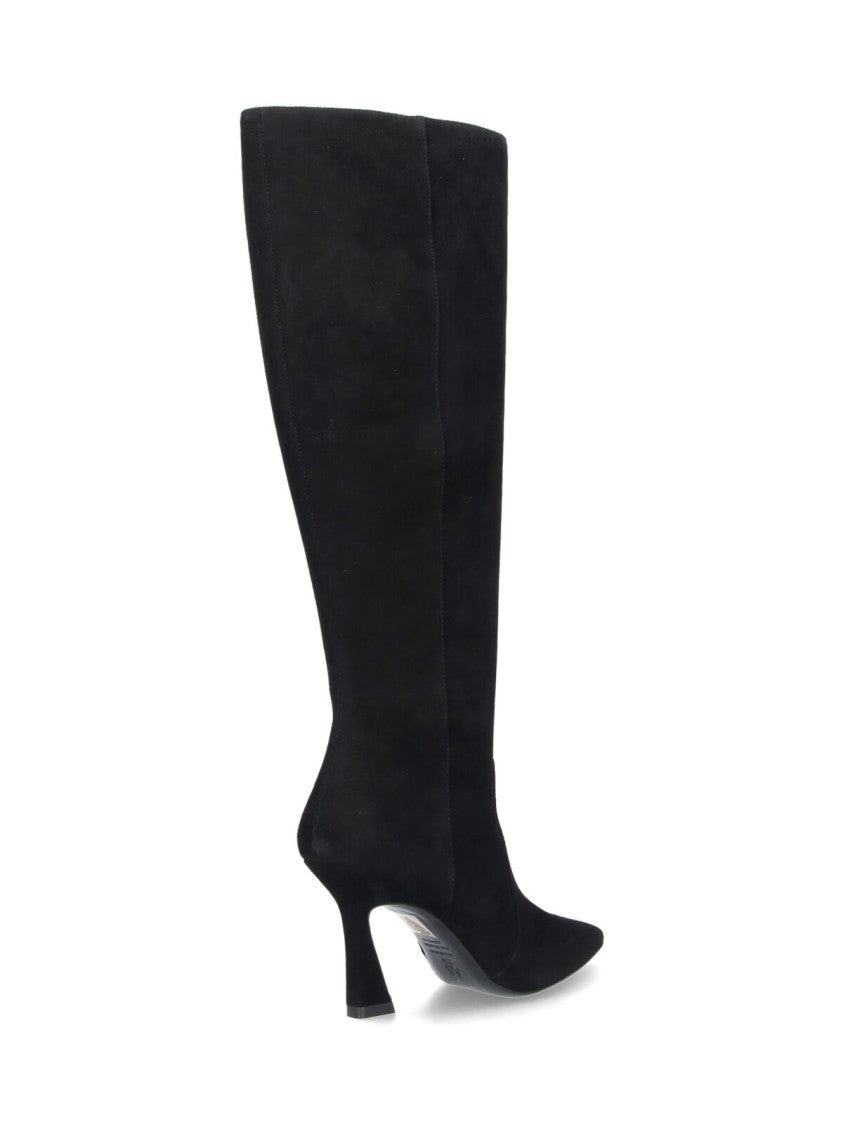 Stuart Weitzman Knee-High Boots With Pointed Toe And Curved Heel