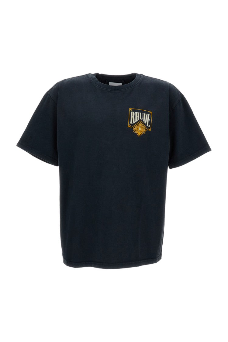 Rhude Black Playing Card Cotton Printed T-Shirt