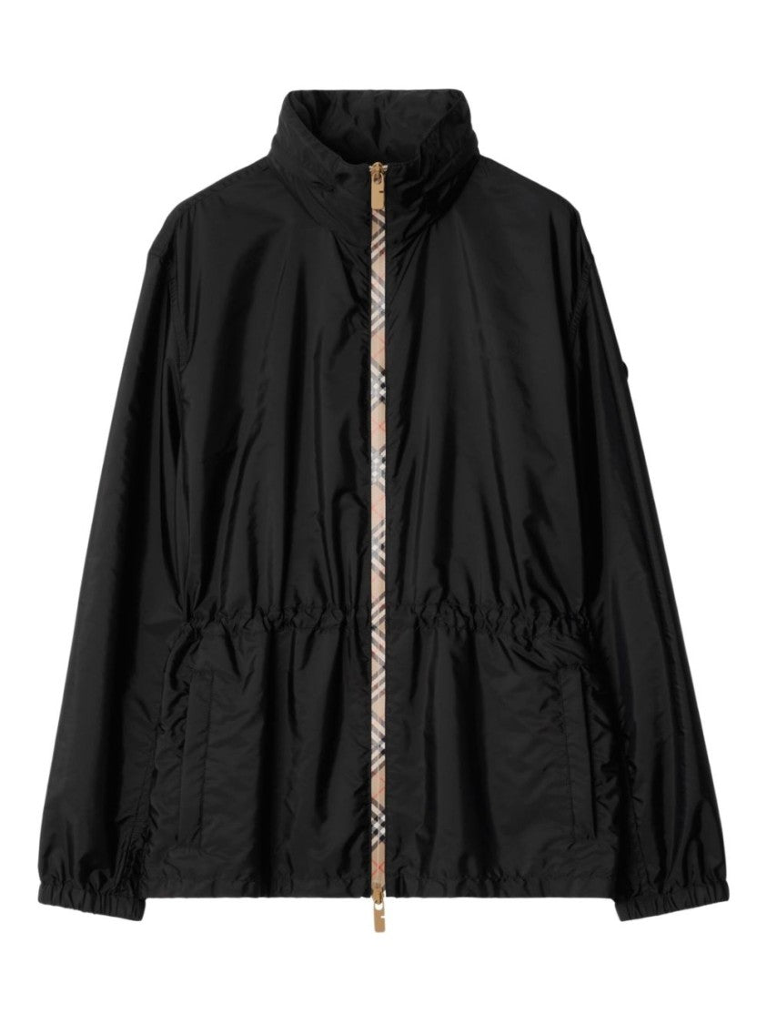 Burberry Short Checker-Tape Nylon Parka