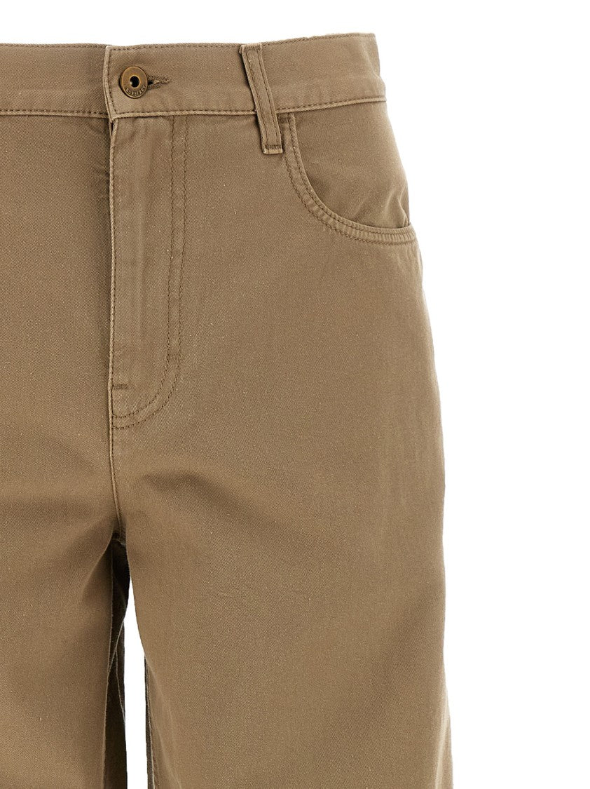 Burberry Straight Leg 5-Pocket Cotton Canvas Pants