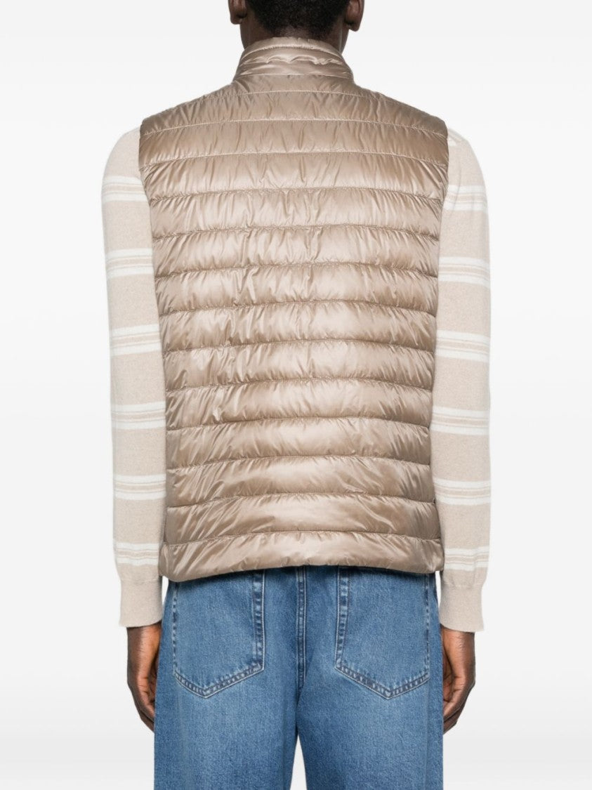 Herno Reversible Quilted Vest With Zipper Closure