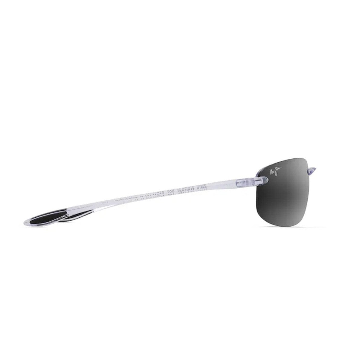 Maui Jim Transparent Neutral Grey Ho'okipa Polycarbonate Wraparound Sunglasses