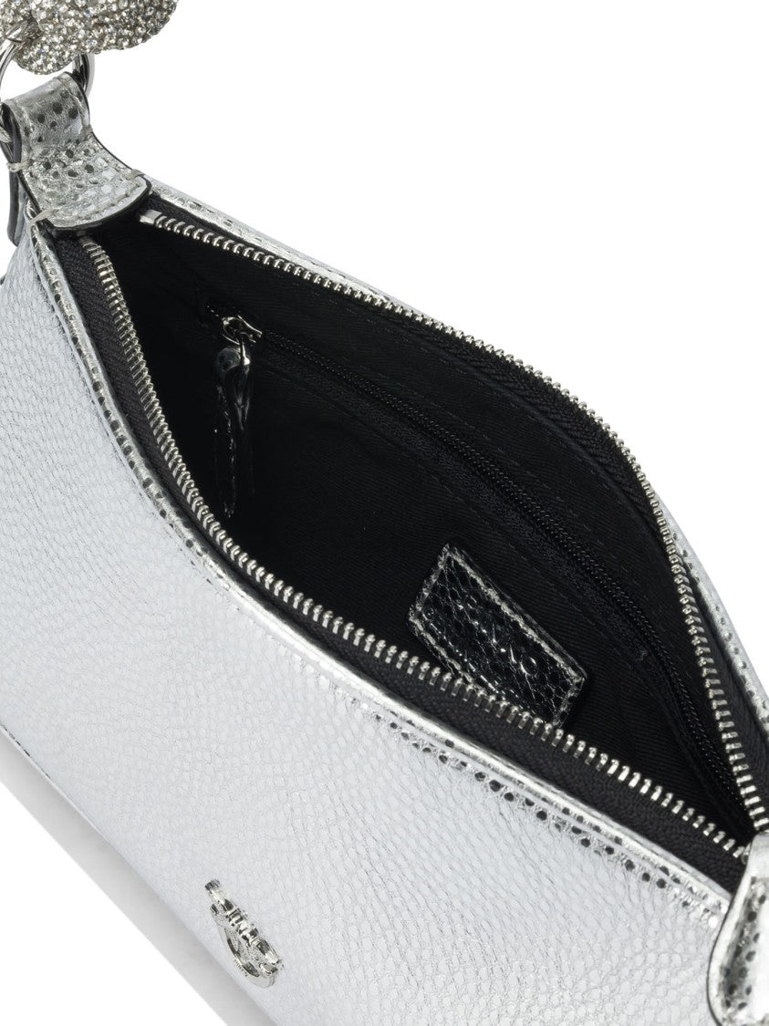 Pinko Silver Leather Handbag