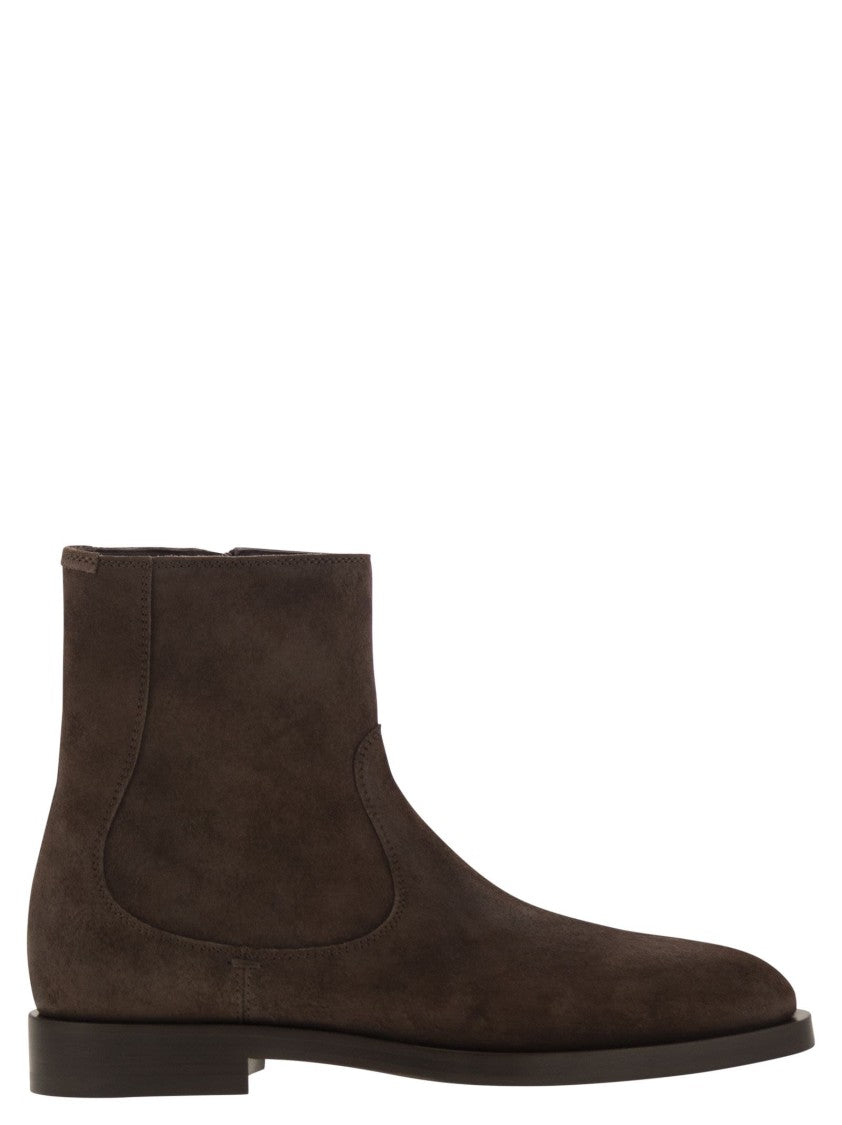 Brunello Cucinelli Chelsea Boot In Suede