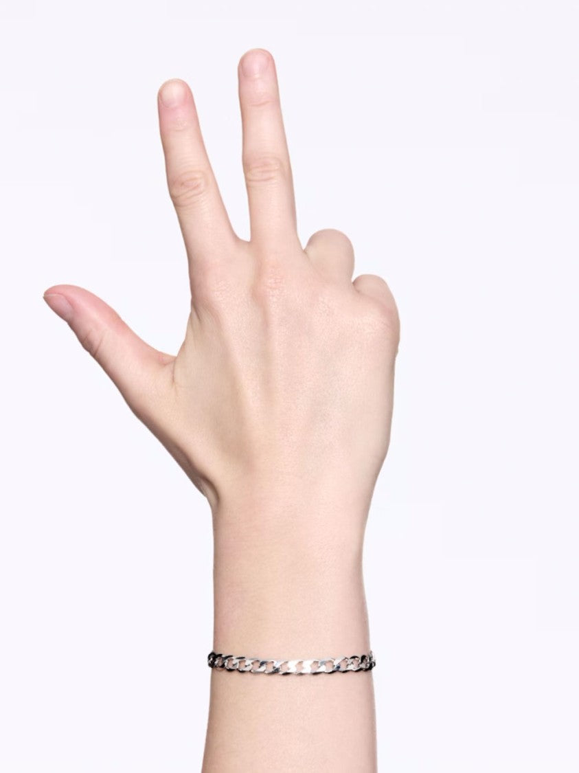 Maria Black Forza Chain-Link Bracelet In White Rhodium-Plated Recycled Silver