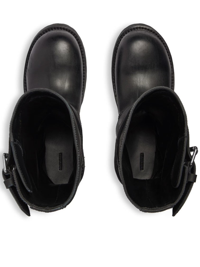 Balenciaga Venom Leather Mid-Calf Boots