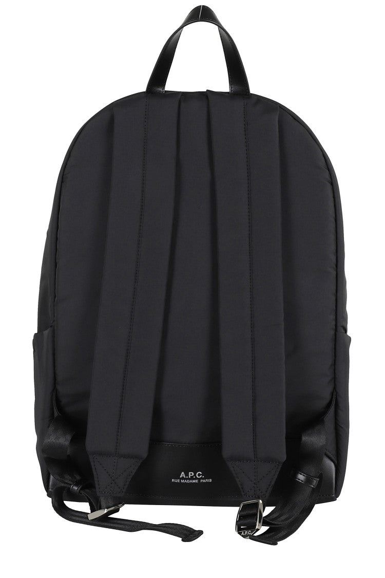 A.P.C. Blake Black Nylon Backpack With Laptop Pocket