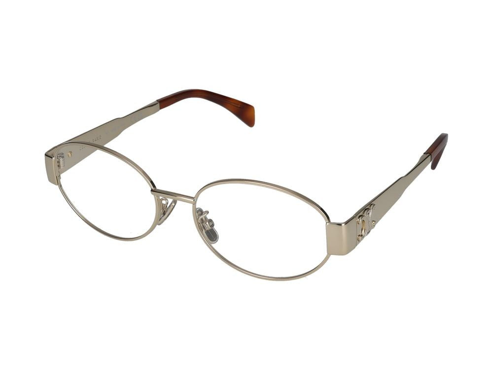 Celine Gold Cl50140u Round Metal Eyeglasses