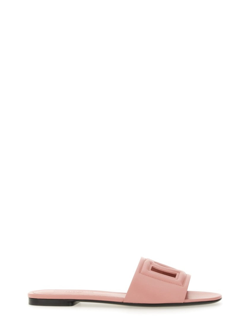 Dolce & Gabbana Leather Slide Sandal