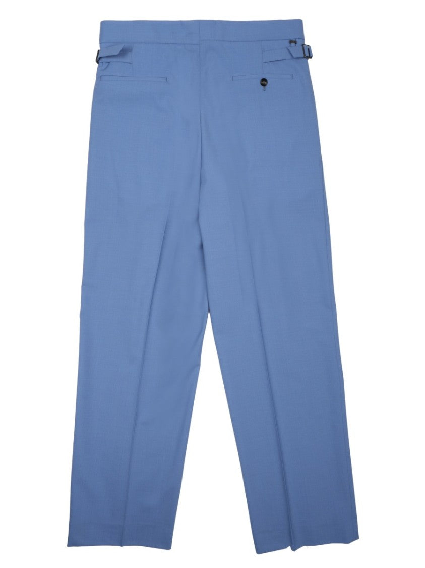 Be Able Straight-Leg Azure Trousers With Tailored Silhouette And Pleats