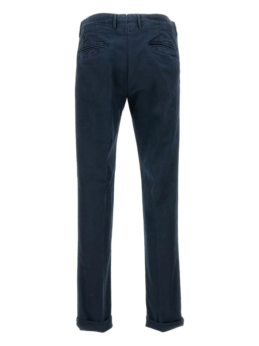 Incotex Blue Slim Fit Cropped Trousers