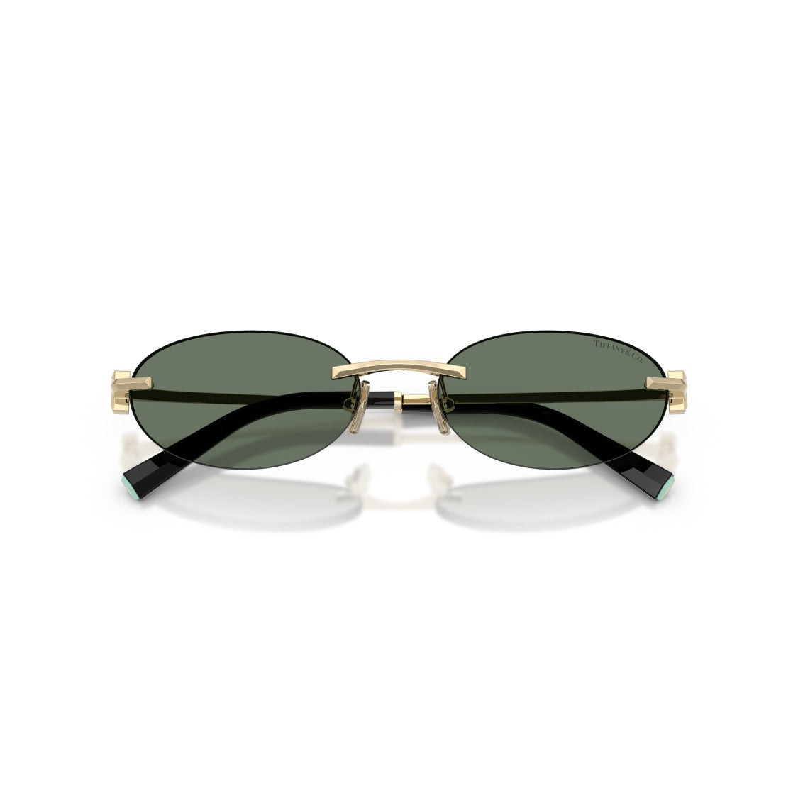 Tiffany & Co. Oval Lens Sunglasses With Gold-Tone Metal Frame