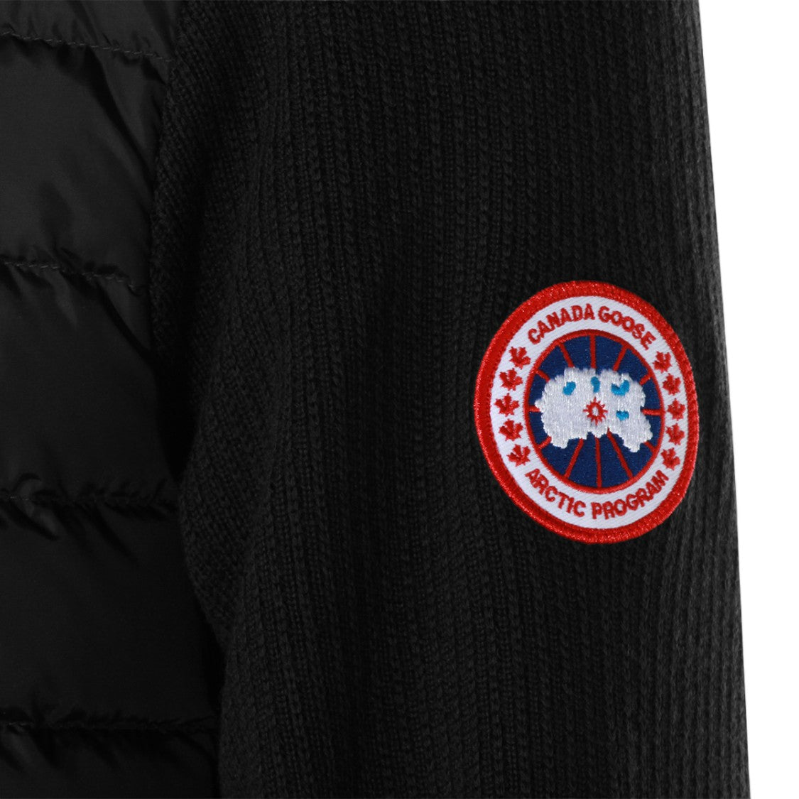 Canada Goose Quilted Padded Front Knitted Back Down Jacket