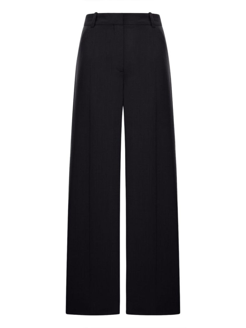 Totême Neutrals Wide-Leg Wool-Blend Formal Pants