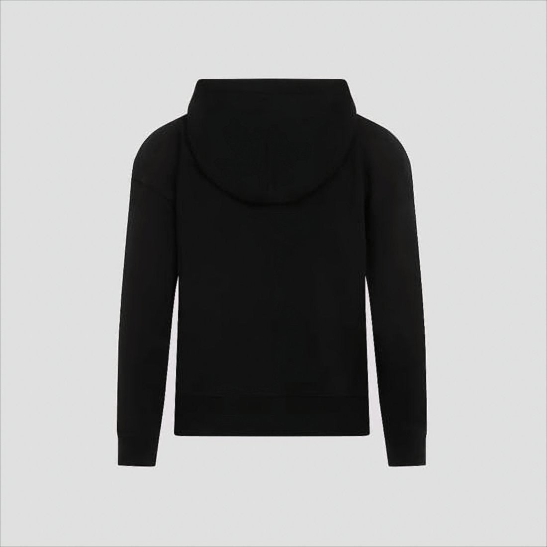 Jacquemus Minimalist Black Hoodie With Metallic Drawstring Tips