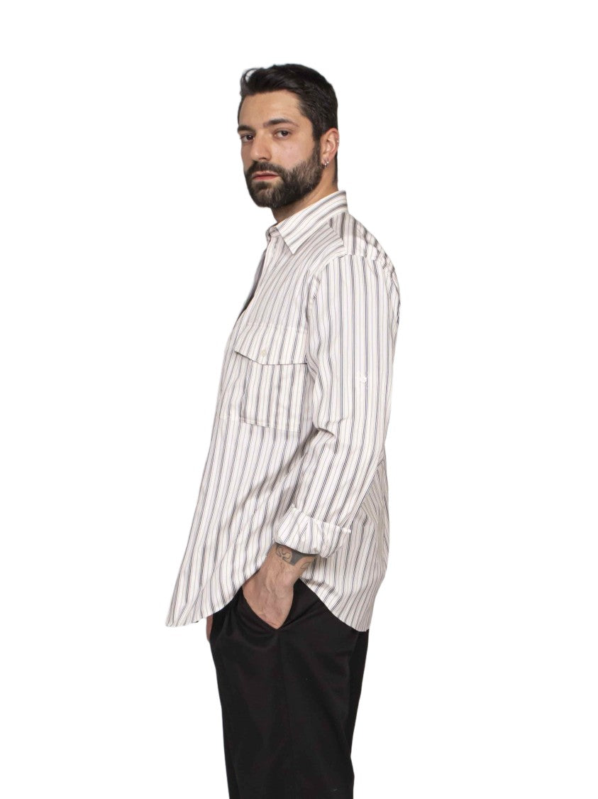 Dolce & Gabbana Striped Long-Sleeve Button-Up Shirt