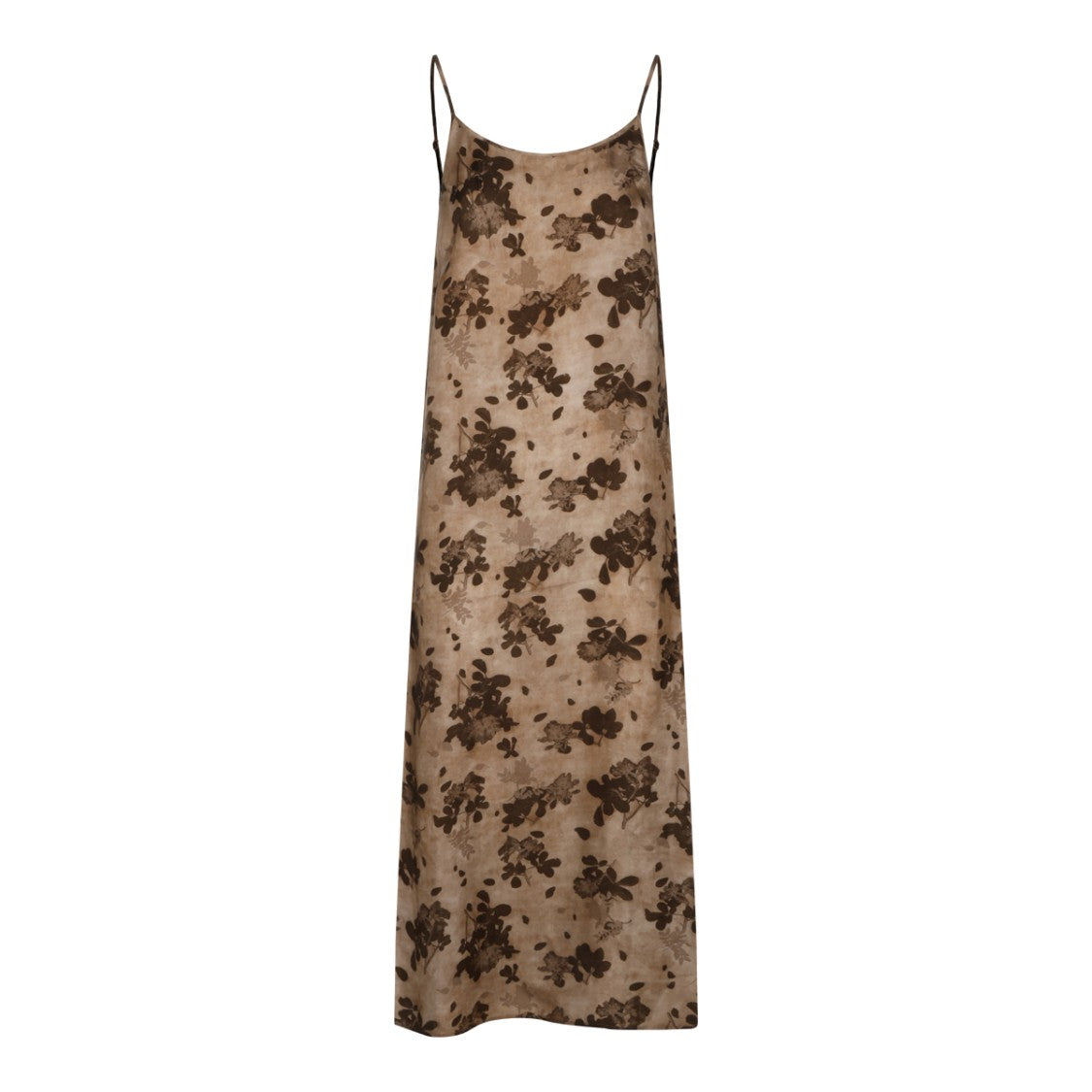 Uma Wang Floral Adjustable Spaghetti Strap Maxi Dress