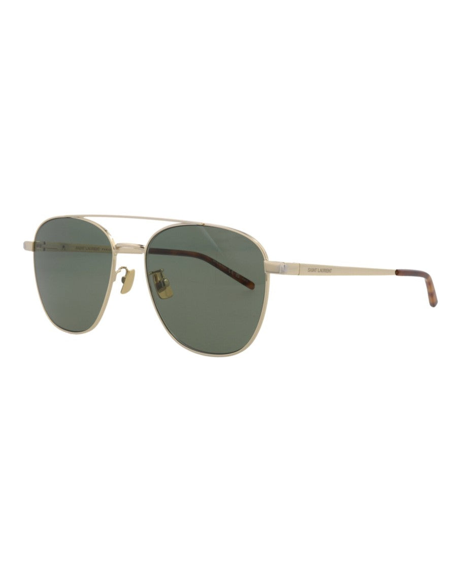 Saint Laurent Aviator-Frame Metal Sunglasses