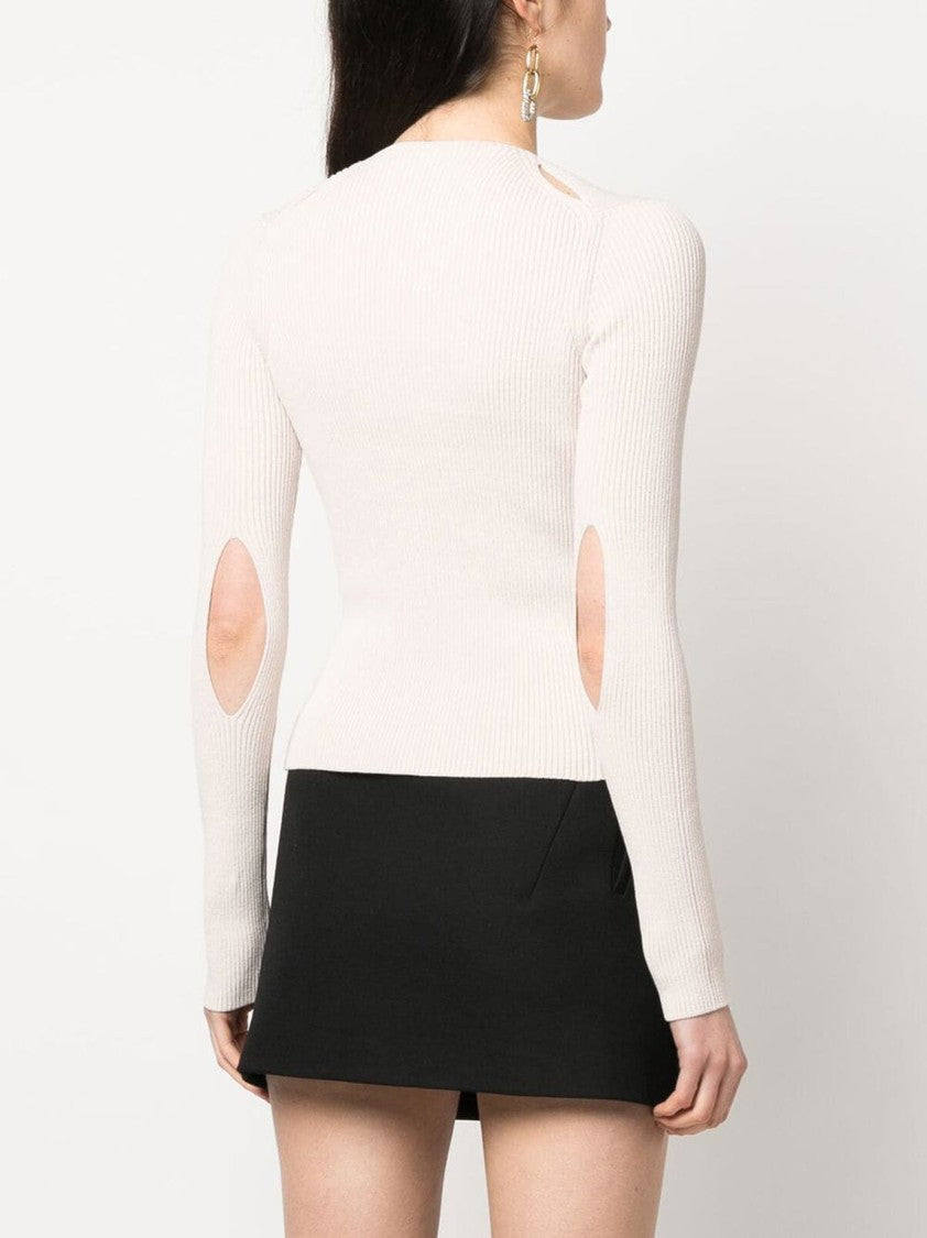 Fendi Fitted Ribbed Knit Top