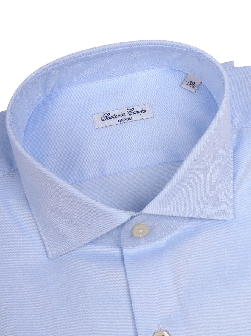 Sartoria Del Campo-Sonrisa Light Blue Structured Casual Shirt