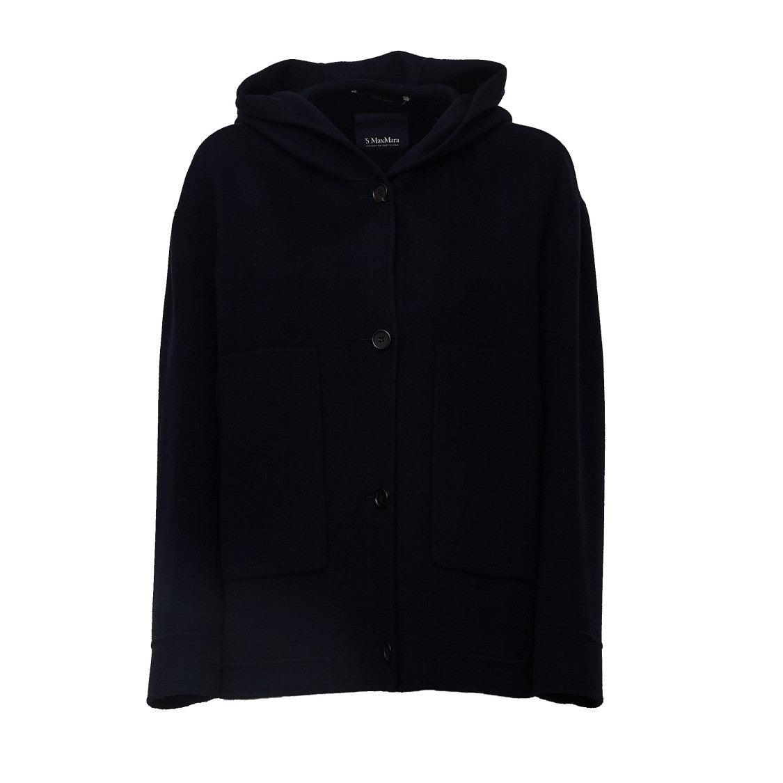 Max Mara Lusso Short Hooded Wool Coat
