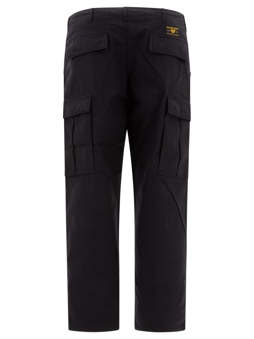 Human Made Relaxed Fit Black Cargo Trousers