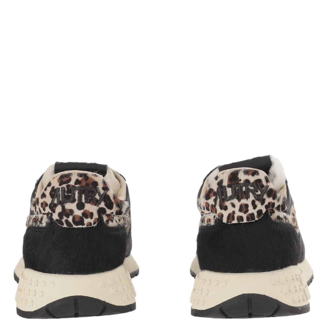 Autry Ponyskin Sneakers With Contrasting Animal Print Accents