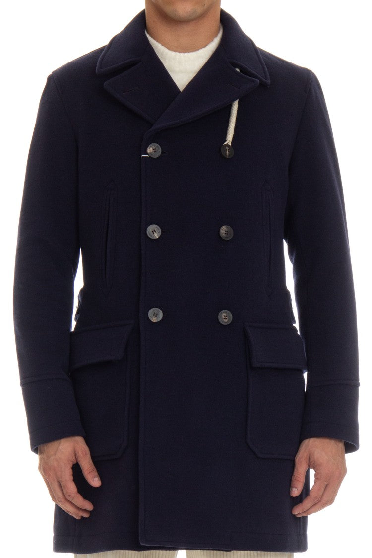Camplin Long Wool Blend Peacoat