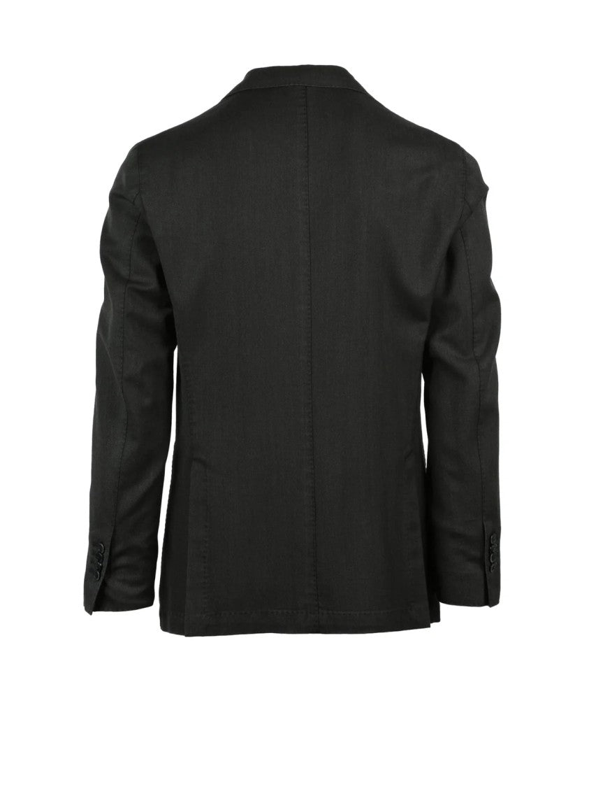 L.B.M. 1911 Tailored Wool Blazer With Notch Lapels And Patch Pockets