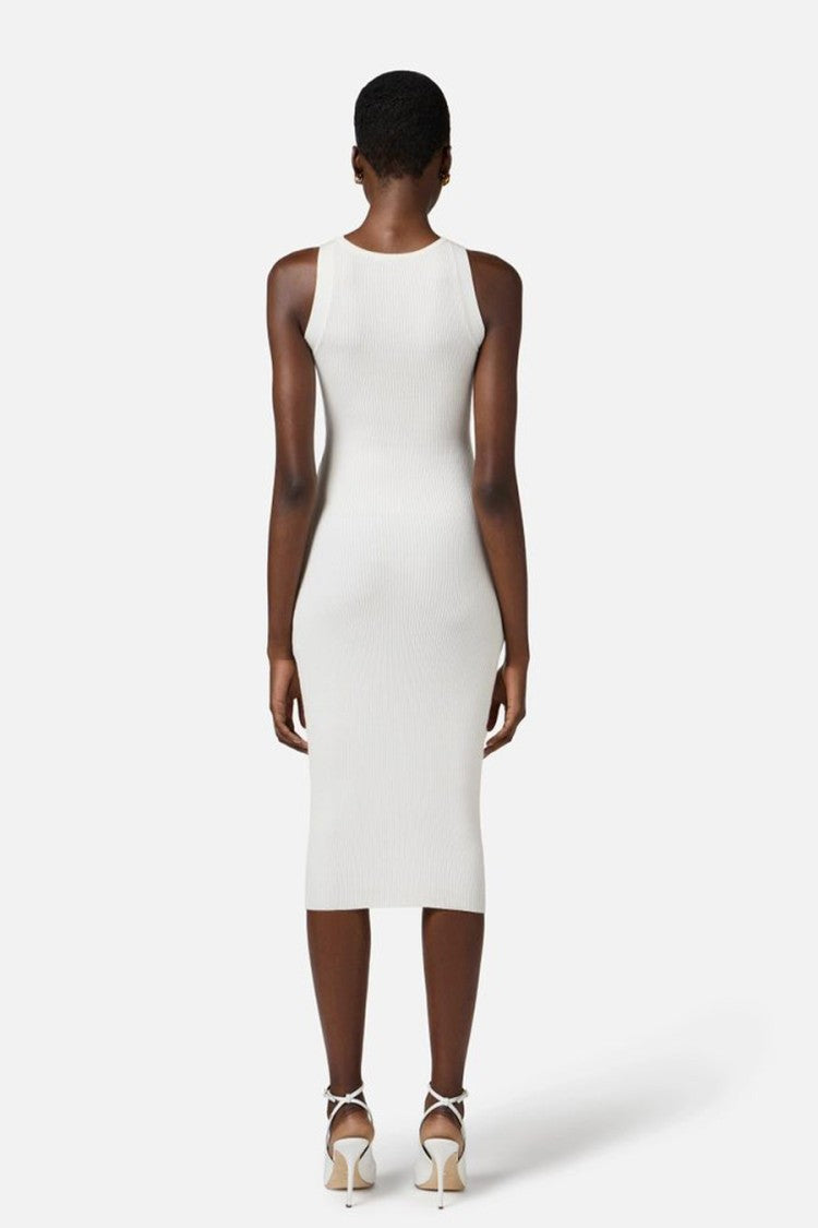 Elisabetta Franchi Fitted Midi Dress With Cut-Out Details