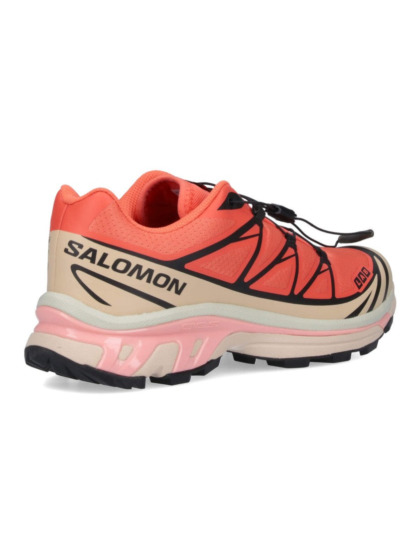Salomon Xt-6 Sneakers In Pink Fabric "Living Coral"