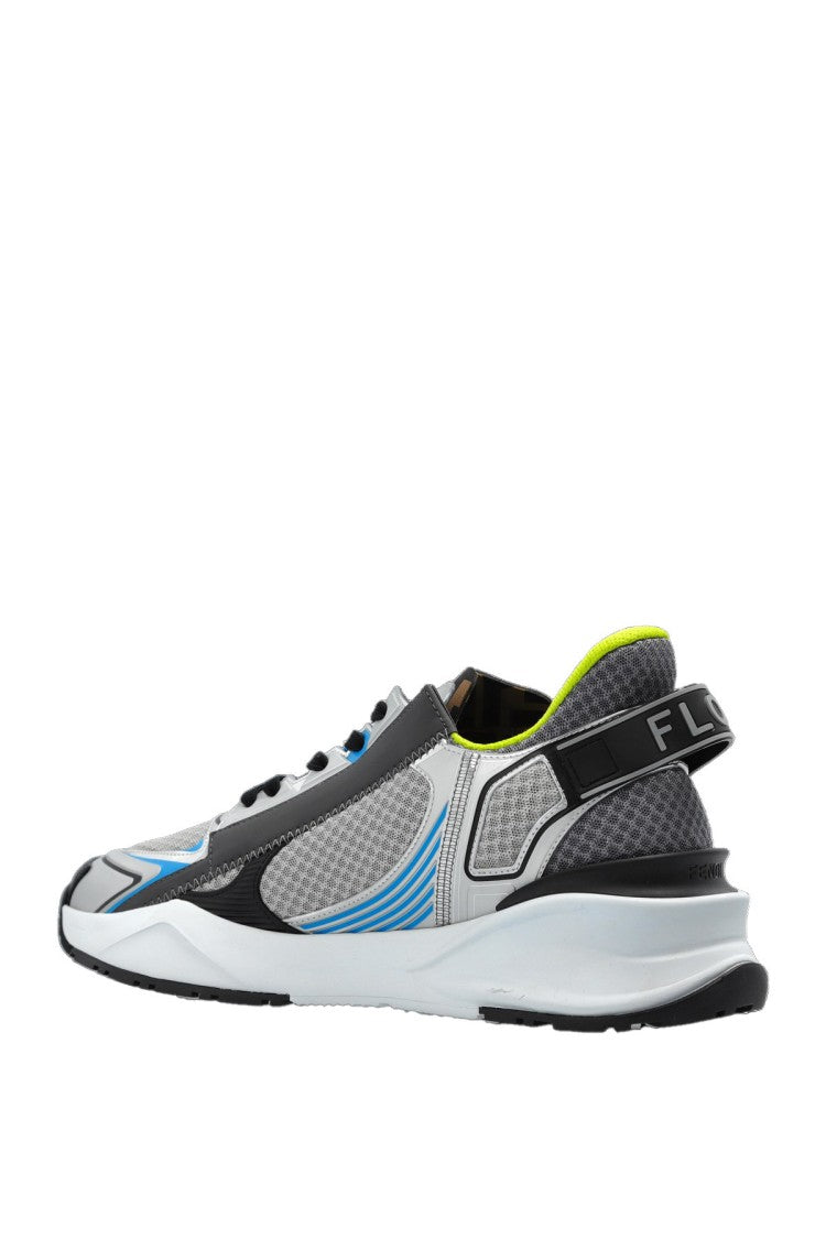 Fendi Multicolor Mesh Striped Rubber-Blend Sneakers