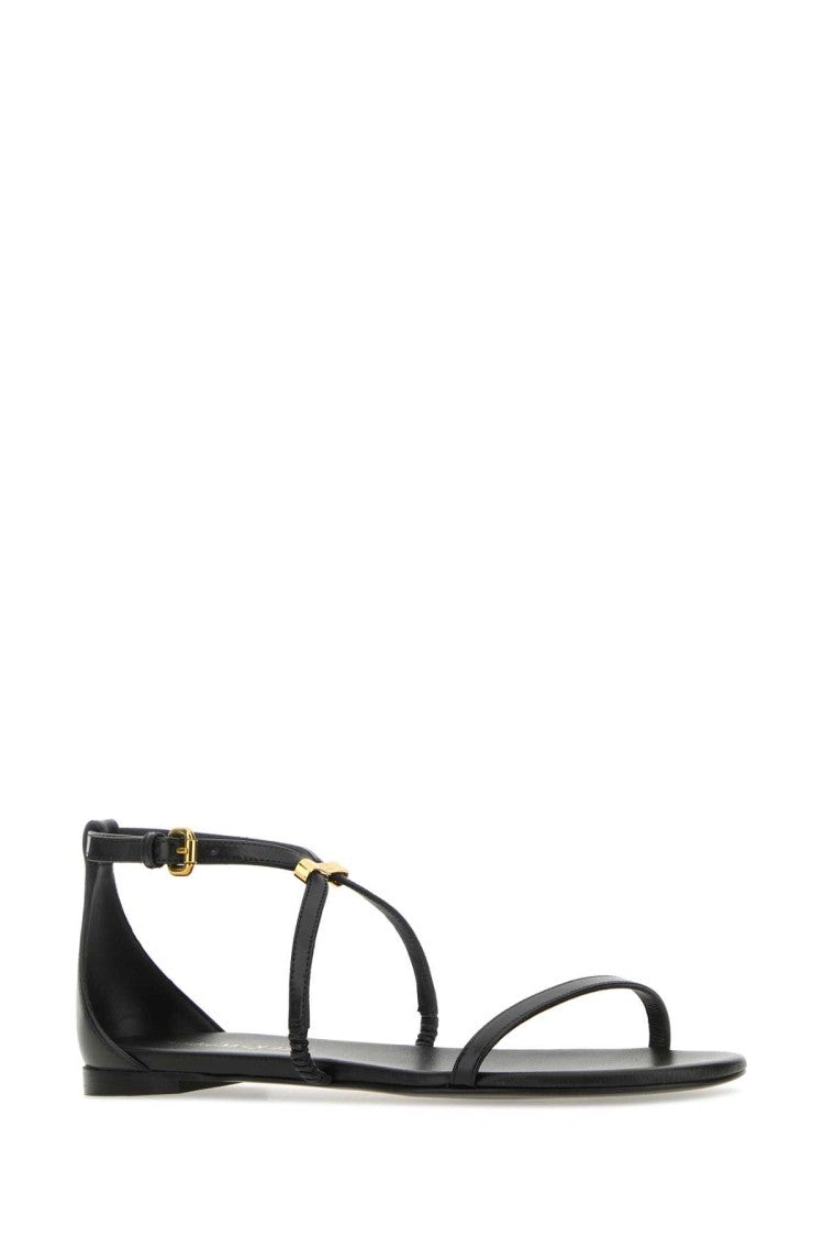 Alexander Mcqueen Black Leather Sandals