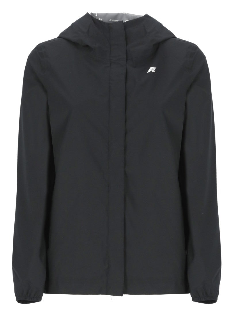 K-Way Black Marguerite Stretch Dot Jacket