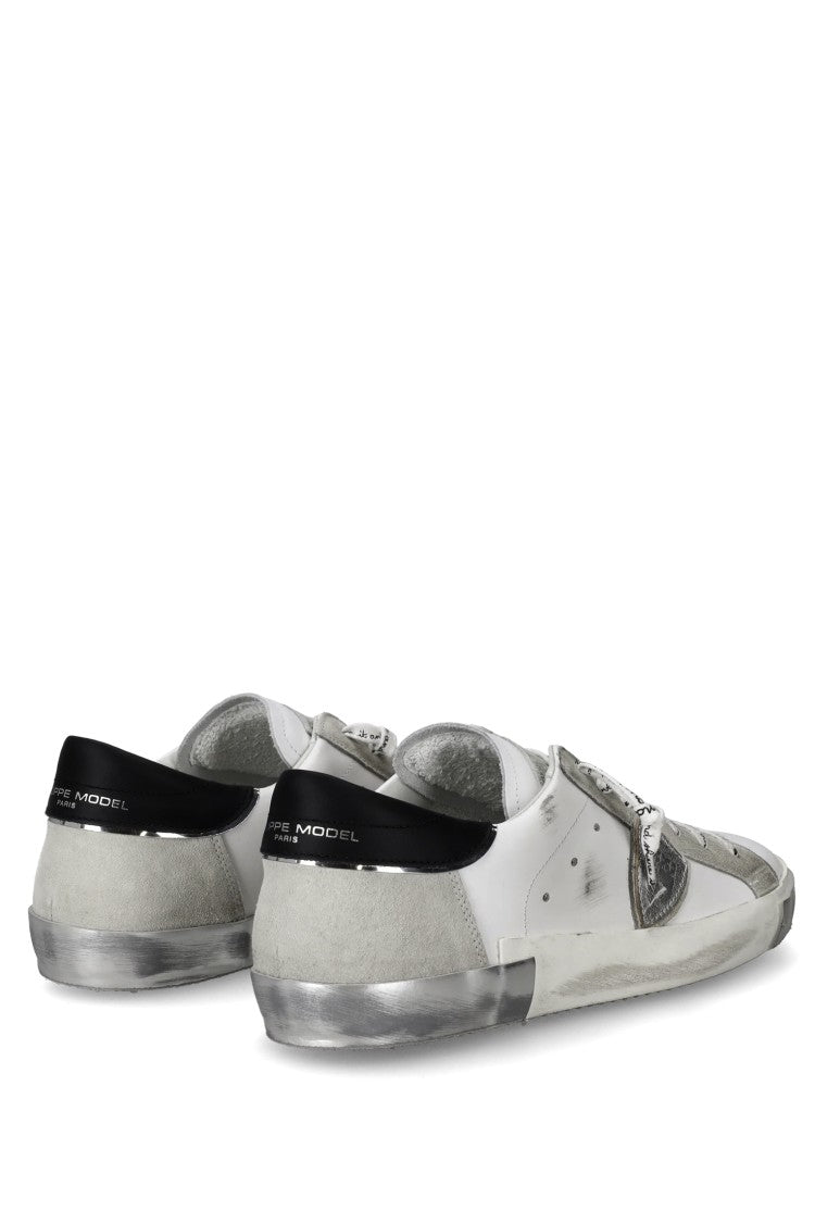Philippe Model Paris Leather Black Trim Sneakers