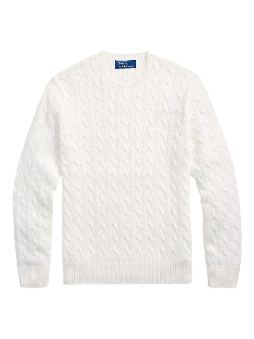 Polo Ralph Lauren Textured Cable Knit Pullover With Signature Logo Detail