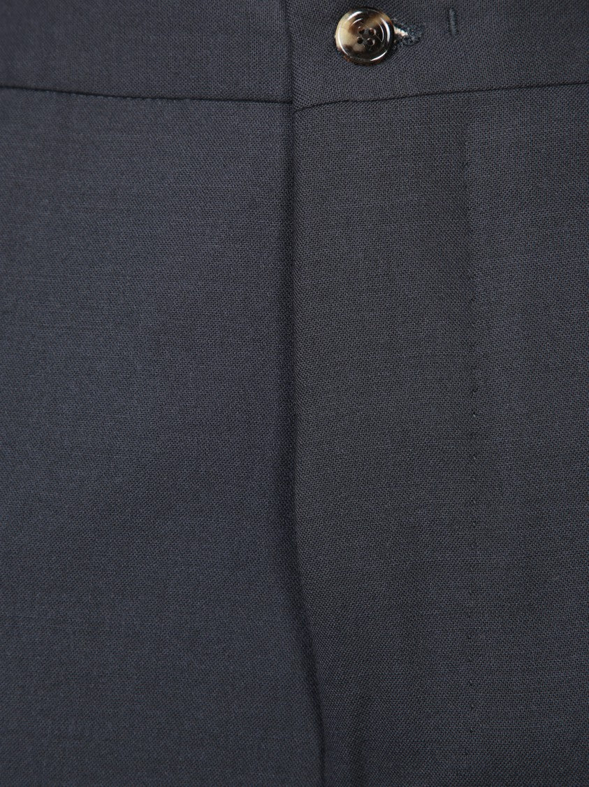 Dell'oglio Tailored Blue Trousers With Refined Texture