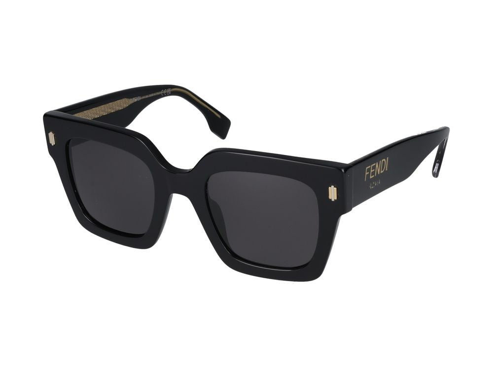 Maison Fendi Black Bold Oversized Square Sunglasses