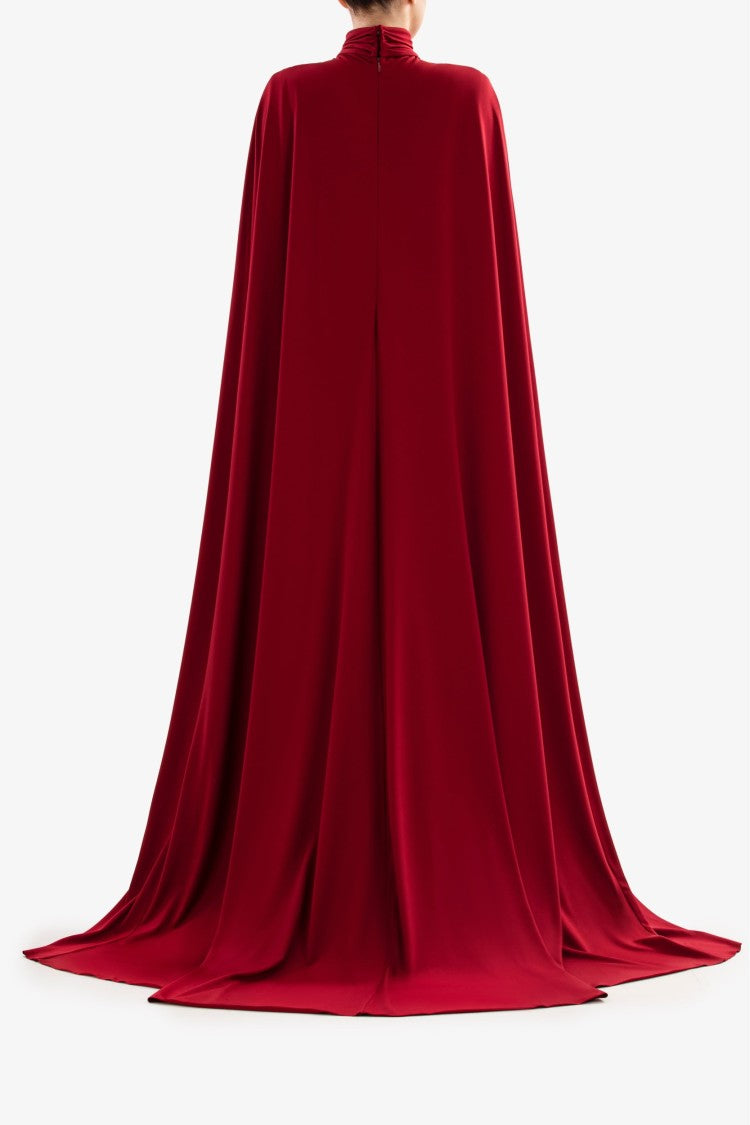 Saiid Kobeisy Jersey Dress With Cape