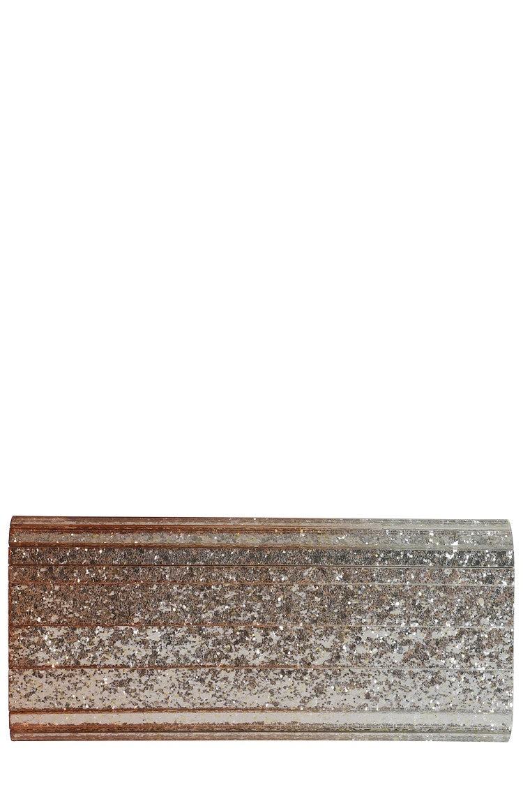 Jimmy Choo Degrade Glitter Acrylic Clutch With Chain Strap