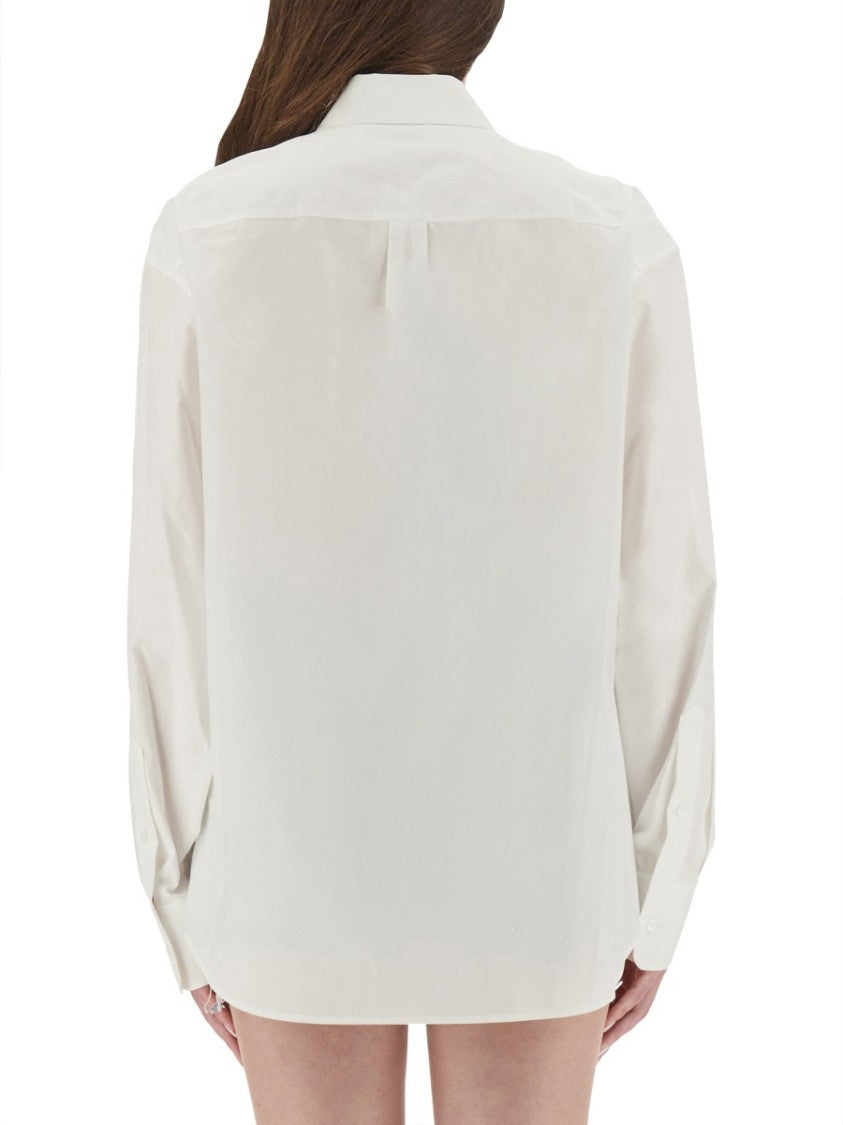 T By Alexander Wang White Regular Fit Shirt With Logo
