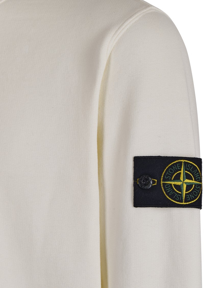 Stone Island Crew Neck Sweater With Distinct Logo Patch