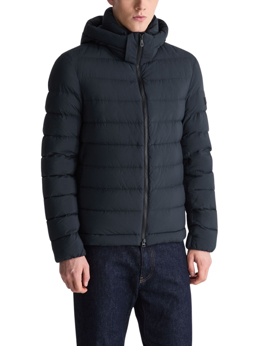 Peuterey Ultra-Light Quilted Hooded Nylon Down Jacket