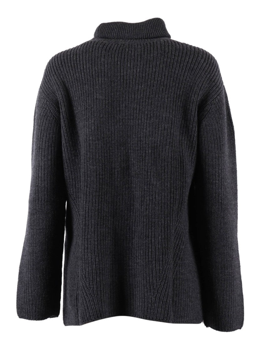 P.A.R.O.S.H. Ribbed Knit Floral Sweater