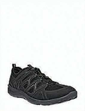 Ecco Low-Profile Black Sneakers With Textile Upper