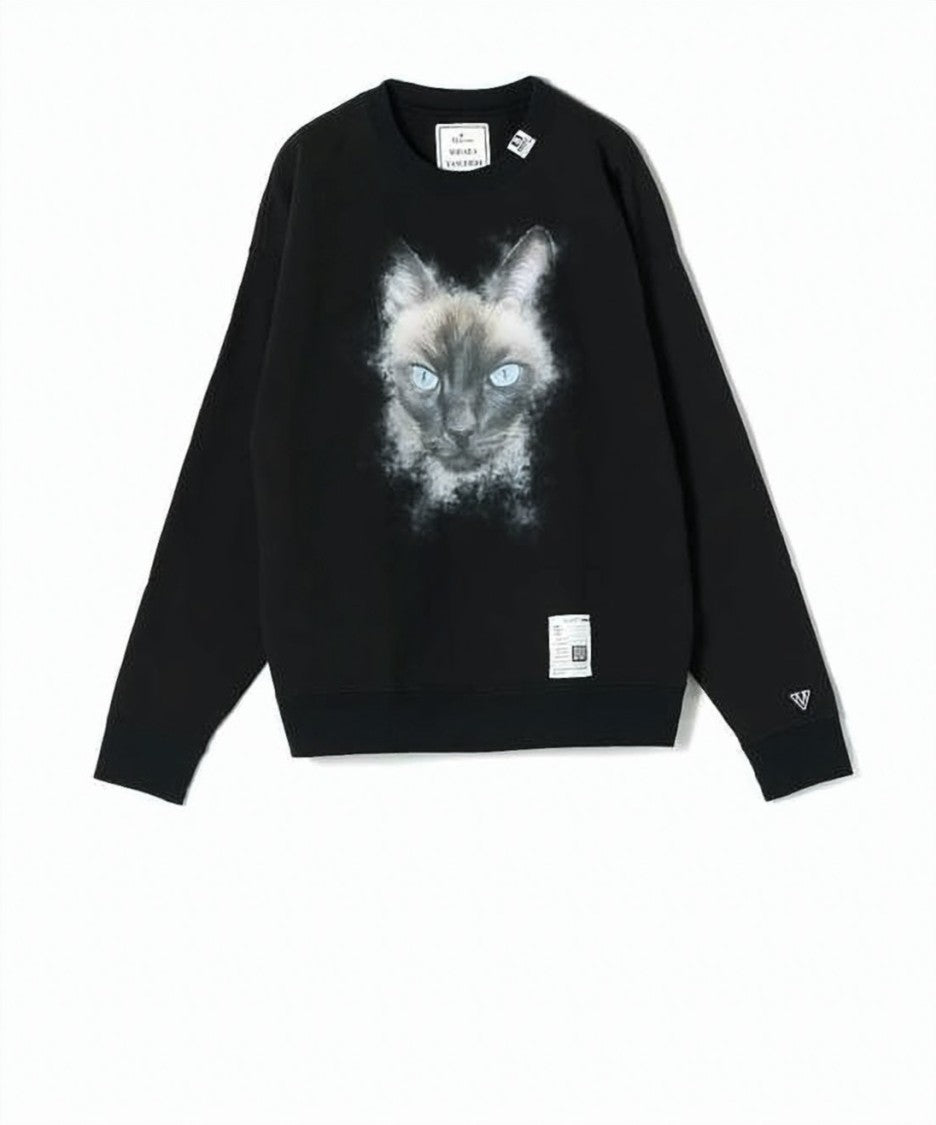 Maison Mihara Yasuhiro Long-Sleeve Graphic T-Shirt With Cat Motif