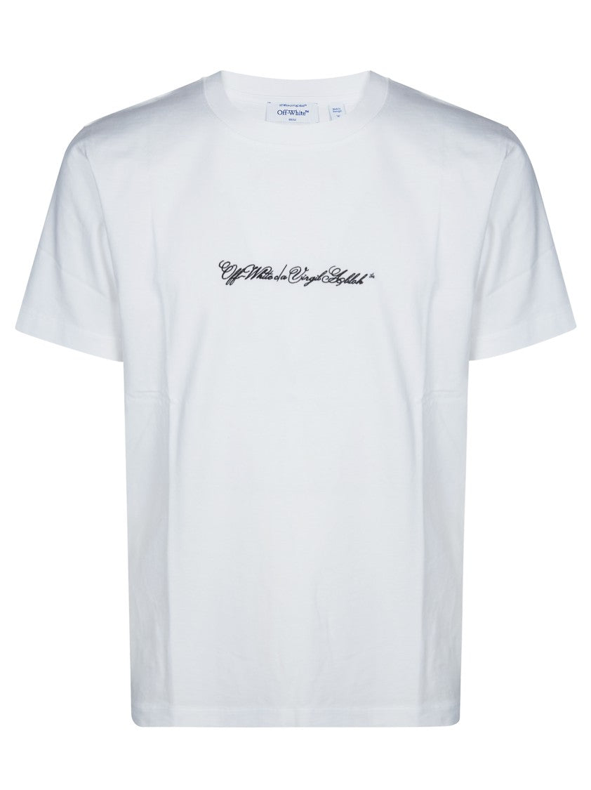 Off-White White Script Logo Front Graphic T-Shirt