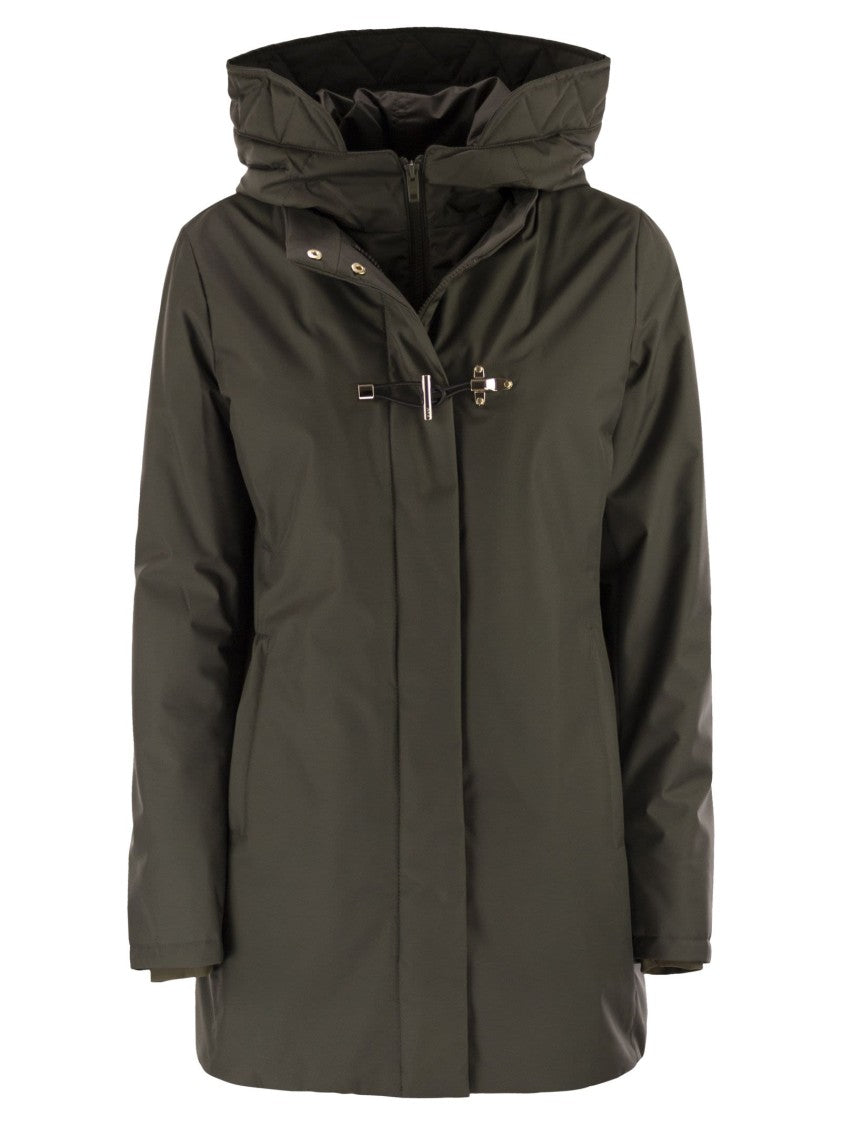 Fay Technical Gabardine Toggle Coat