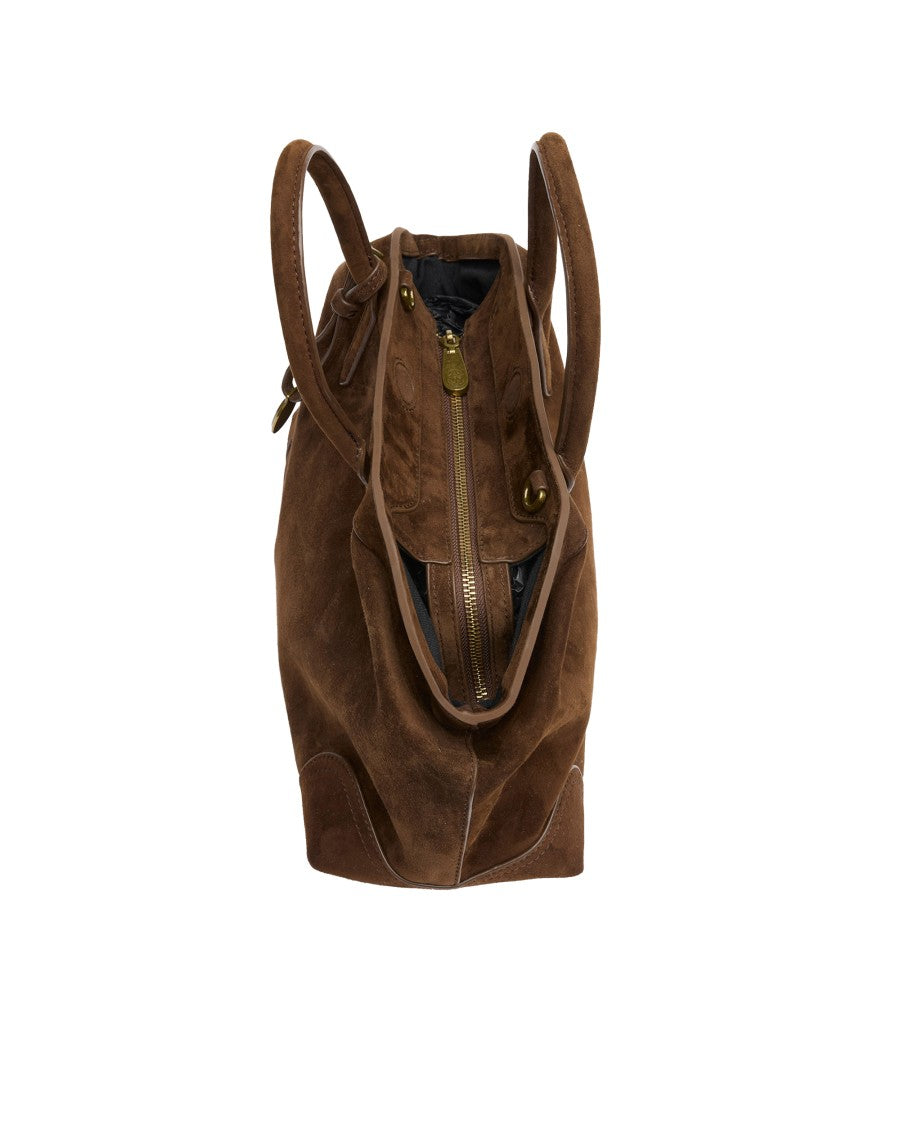 Ash Mink Justine Suede Shoulder Bag