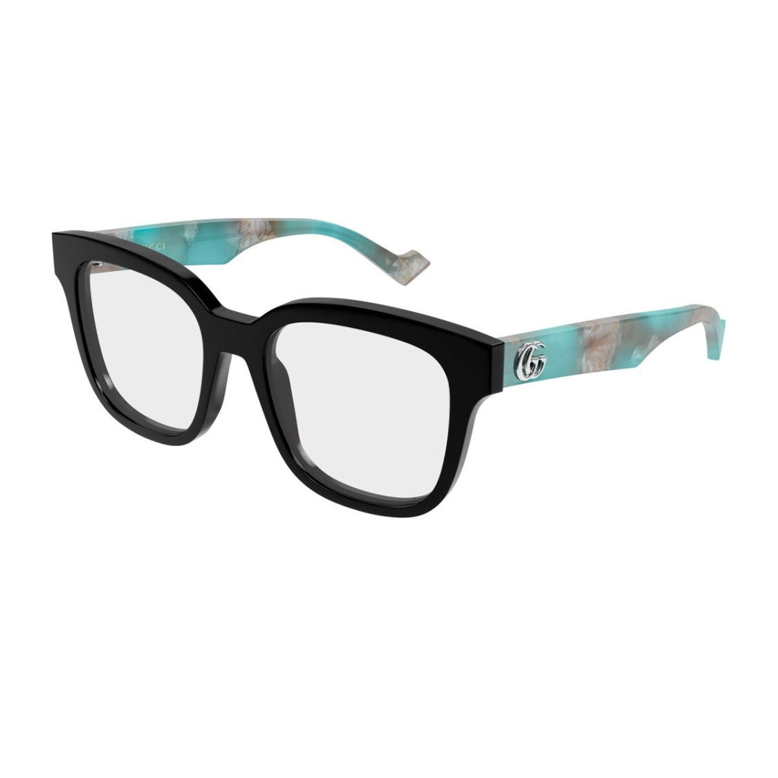 Gucci Black Recycled Acetate Square Cat-Eye Sunglasses